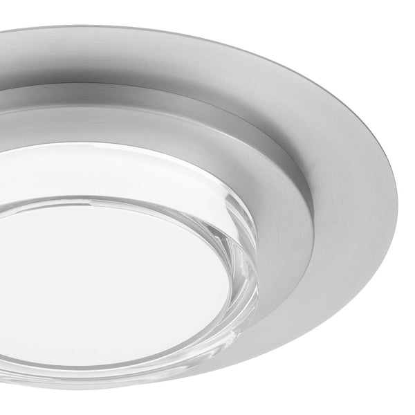 English Elm 16 Inch Square Led Flush Mount Ceiling Light with Acrylic Diffuser for Modern Interiors Chrome B370P400760