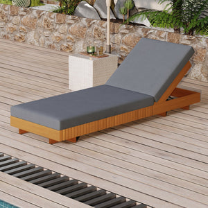 English Elm Christopher Knight Home® - Lounge Chaise Set - Solid Acacia Wood With Dark Grey Cushion, Ergonomic Design, Cream Version Available N770P281696C_65429.00CUSHDGRY
