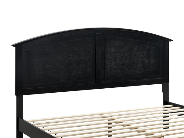 English Elm Hammond Farmhouse Panel Full Bed with Two Under Frame Storage Drawers Slatted Base Black B078S00679