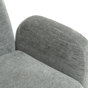 English Elm 360° 360 Swivel Accent Chair Plush Chenille Upholstered Circular Seat for Living Room Office Dark Grey W2901P463495