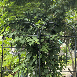 English Elm Metal Garden Trellis Set - Durable 2-Piece Climbing Plant Support For Stylish Indoor/Outdoor Decor W840P321536