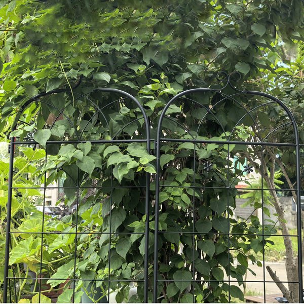English Elm Metal Garden Trellis Set - Durable 2-Piece Climbing Plant Support For Stylish Indoor/Outdoor Decor W840P321536