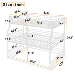 English Elm Twin Xl Solid Pine Loft Bed with Built-in Led Lighting and Storage Shelves Light White W1580S00587