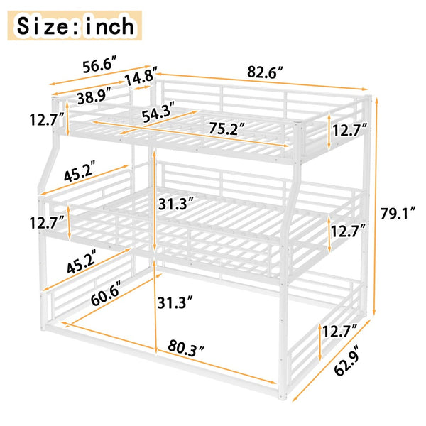 English Elm Twin Xl Solid Pine Loft Bed with Built-in Led Lighting and Storage Shelves Light White W1580S00587