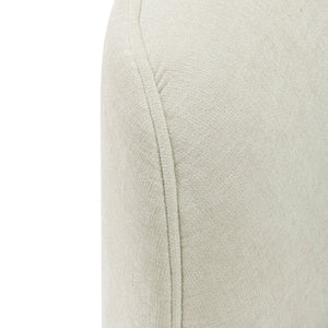 English Elm Daria 132" Chenille Sectional with Golden Mop Base — Luxurious High‑Density Foam, Pine Frame, 1100lb Capacity Ivory B365S00120