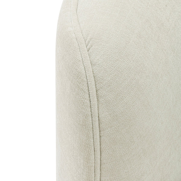 English Elm Daria 132" Chenille Sectional with Golden Mop Base — Luxurious High‑Density Foam, Pine Frame, 1100lb Capacity Ivory B365S00120