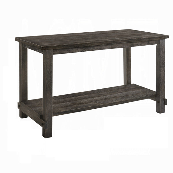 English Elm Contemporary Sleek Rectangular Dining Table 71"W x 36"D x 30"H — Modern Sturdy Wood Centerpiece Gray,Tan 33.5 L x 63.5 W x 7 H B2741P336521