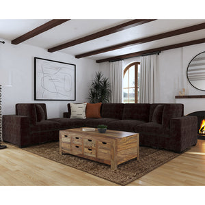English Elm Murtagh Dark Chocolate Armless Chair — Plush Upholstery, Slipper Silhouette, Durable Wood Frame Comfort B062P378326