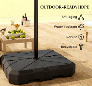 English Elm Heavy Duty Hdpe Fillable Cantilever Umbrella Base for Patio Deck Poolside Use T3971P427555