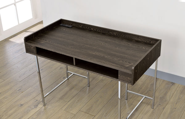 English Elm Modern USB Computer Desk with Drawer Storage, Wood & Steel Frame, USB Hub, 47" x 23.5" Compact Workstation B2741P339688