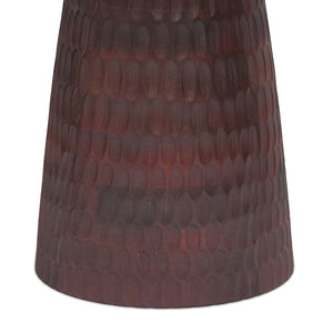 English Elm Breanna Hand-carved Mango Wood Round Side Table with Gold Accent for Modern Interiors B136P414658