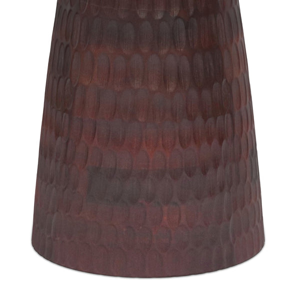 English Elm Breanna Hand-carved Mango Wood Round Side Table with Gold Accent for Modern Interiors B136P414658