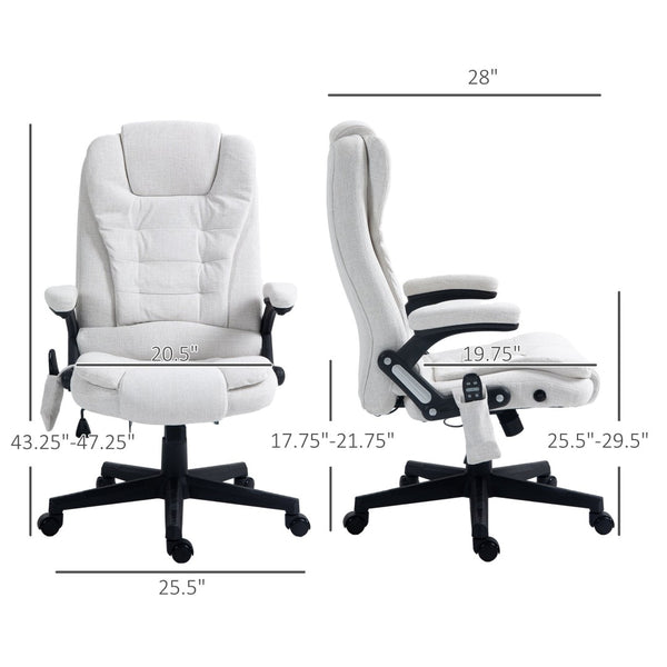 English Elm High Back Mesh Reclining Office Chair with Footrest Headrest and Padded Armrests T3971P410528