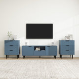 Hearth and Haven TV Stand with Solid Ion Feet, TV Console Table For Living Room, Bedroom W688130658