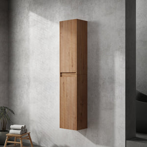 English Elm 12" Bathroom Side Cabinet - Sleek Wall-Mounted Organizer With Soft-Close Doors & Stylish Design W999S00216