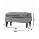 Christopher Knight Home® - Noble House - - Lofton Pillow Top Ottoman