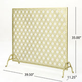 Christopher Knight Home® - Noble House - Ellias Single Panel Gold Iron Fire Screen