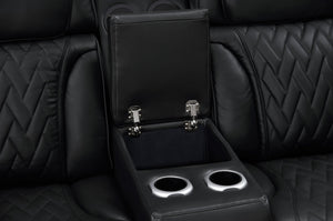 English Elm Jazz Power Reclining Sofa & Loveseat Set With Bluetooth Speakers, Led Lights, Usb Ports & Storage B061S00926