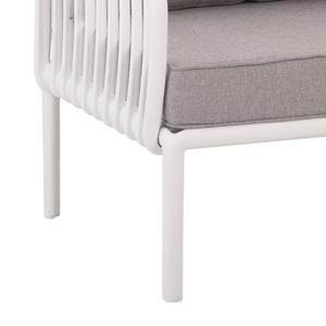 English Elm Christopher Knight Home® - ( SET OF 2 ) Outdoor Patio Club Chair with Waterproof Thick Cushions, Deep Seating, Modern Classic Style White+gray N780P199454W-2