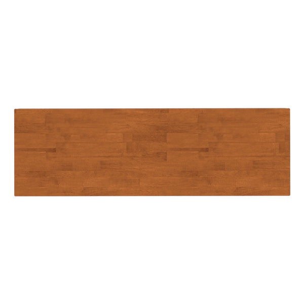 English Elm Harper Mid Century TV Media Stand for 65" TVs, Solid Rubberwood, Notched Drawers & Cord Management Light Brown B136P158724