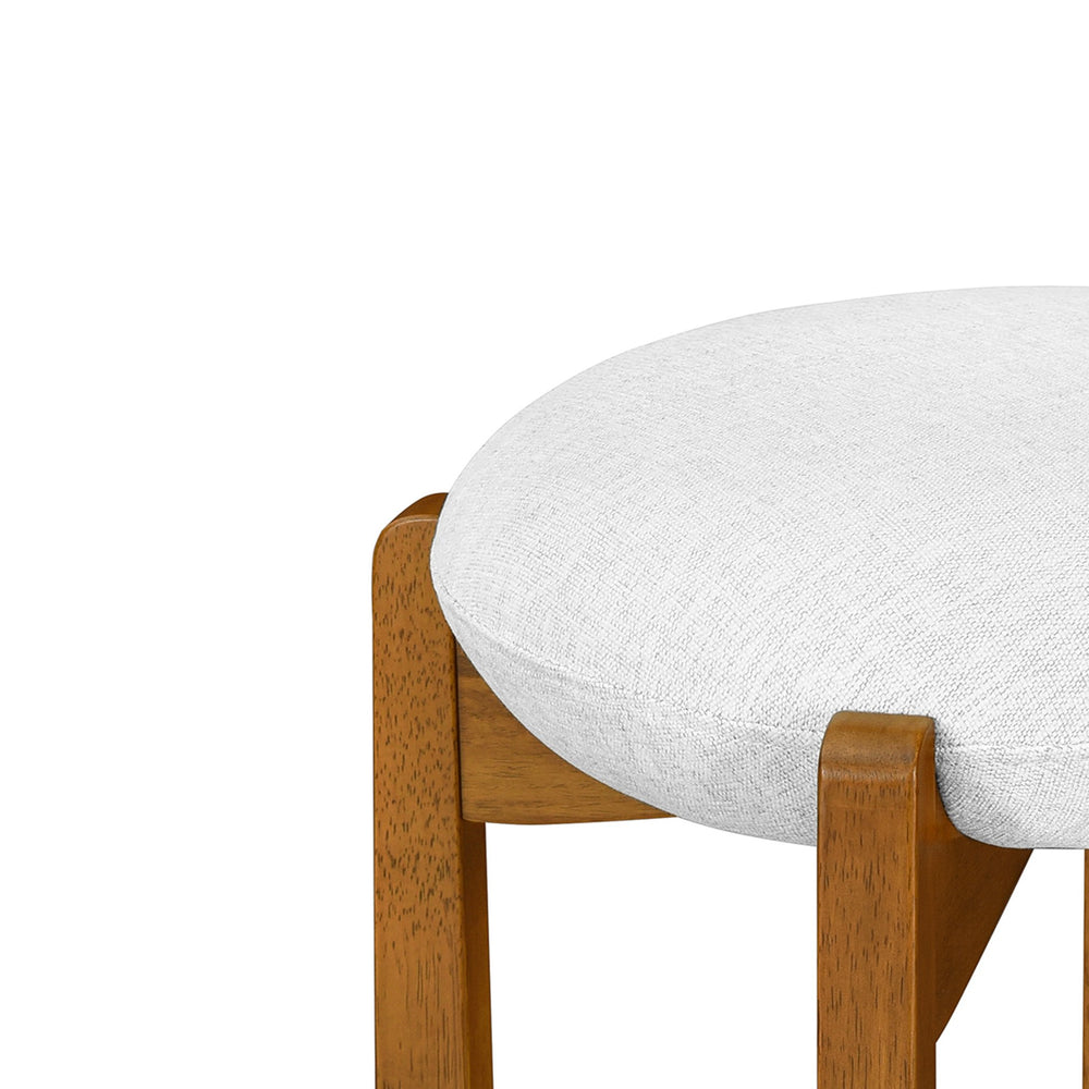 English Elm Christopher Knight Home® - Tara Indoor Wooden Barstool Set Of 4 - Walnut Finish, Ivory Upholstery, Comfort & Style For Any Space N775P333863W-S4