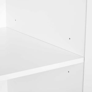English Elm Lee 32" Wardrobe Closet White — Tall Slim Storage with 3 Shelves, 2 Soft-Close Drawers & Snap Assembly B365S00129