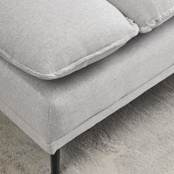 English Elm Woven 2-Seater Sofa 89" Wide Upholstered Polyester Blend, Solid Wood Frame, Metal Legs, Modern W1658S00059