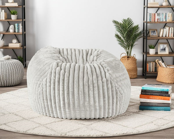 English Elm 40 Inch Minky Dove Grey Memory Foam Lounger - Ultimate Comfort For Relaxing, Gaming, And Cozying Up B108P193087