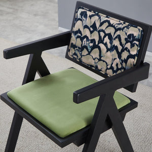 English Elm 2 Black Rubberwood Dining Chairs With Rattan-Style Seats – Medieval Elegance For Modern Spaces W2720P237609