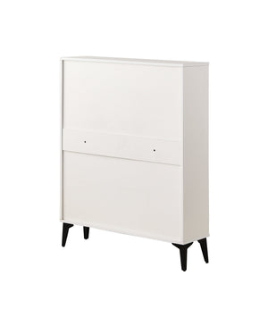 English Elm Large Shoe Cabinet – Space-Saving 2 Flip Drawers + 2 Storage Drawers, Holds 20 Pairs, Anti-Tip White Organizer (31.5" x 9.4" x 42.1") W2516P185160