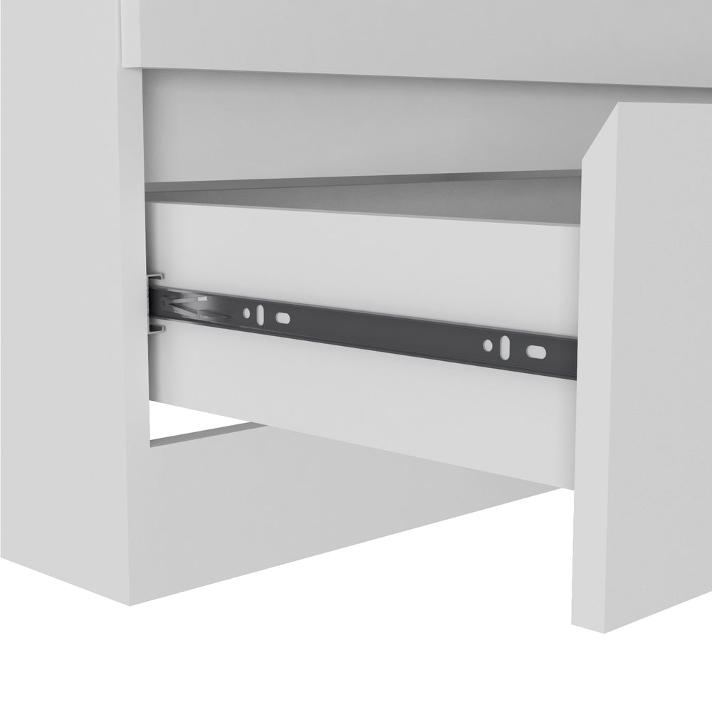 English Elm Seul Six Drawer Double Dresser Superior Top — 60.4" Wide Spacious Surface, Smooth All-Metal Rails, Sleek Design White 36 L x 24 W x 6 H B128S00116