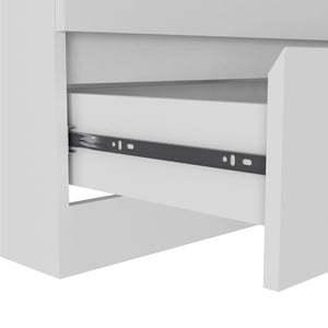 English Elm Seul Six Drawer Double Dresser Superior Top — 60.4" Wide Spacious Surface, Smooth All-Metal Rails, Sleek Design White 36 L x 24 W x 6 H B128S00116