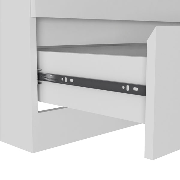 English Elm Seul Six Drawer Double Dresser Superior Top — 60.4" Wide Spacious Surface, Smooth All-Metal Rails, Sleek Design White 36 L x 24 W x 6 H B128S00116