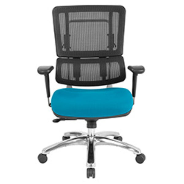 OSP Home Furnishings Vertical Mesh Back Ergonomic Manager Office Chair with Lumbar Support and Adjustable Arms Blue 99662C-7