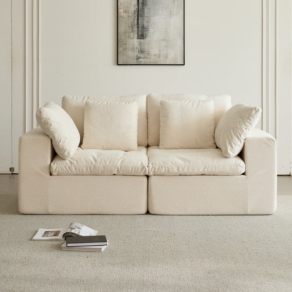 English Elm Modular Sectional Sofa - Versatile Sherpa Corduroy Couch With Space-Saving Design For Any Room W3622S00002