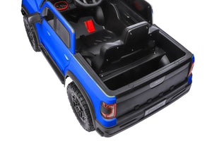 English Elm 12v Kids Ride-on Toy Car with Parental Remote Shock Absorbing Safe Slow Start Blue W1760P426782