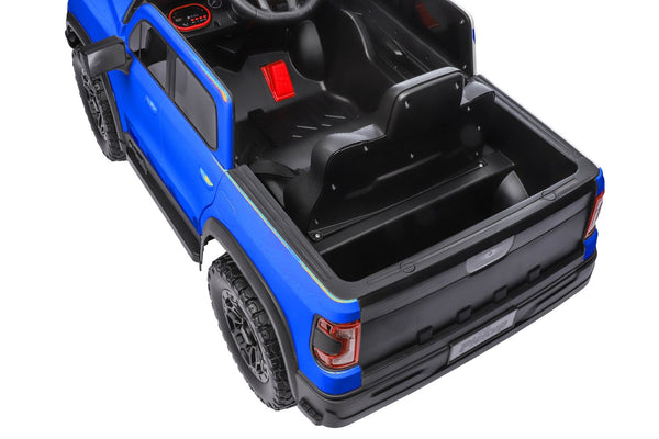 English Elm 12v Kids Ride-on Toy Car with Parental Remote Shock Absorbing Safe Slow Start Blue W1760P426782