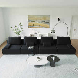 English Elm Oversized Modular Sectional Sofa - Luxury Boucle Couch, Custom Configurations, Family-Friendly Comfort W3361S00022-GIGA