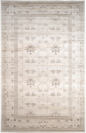 Unique Loom La Jolla Botanica Machine Made Floral Rug Ivory, Beige/Ivory/Light Brown 10' 6" x 16' 5"