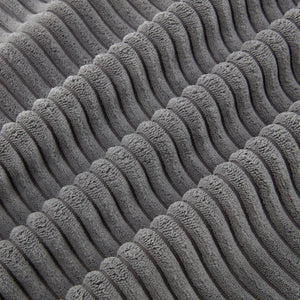 English Elm [ U_STYLE 105'' 3 Seater Sofa with Corduroy Fabric, Removable Back Cushions, Foam+Pocket Spring Comfort Gray WY000403AAE