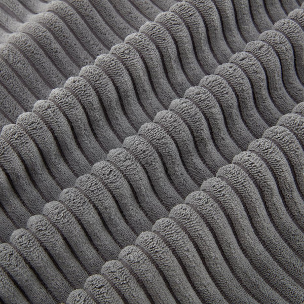 English Elm [ U_STYLE 105'' 3 Seater Sofa with Corduroy Fabric, Removable Back Cushions, Foam+Pocket Spring Comfort Gray WY000403AAE