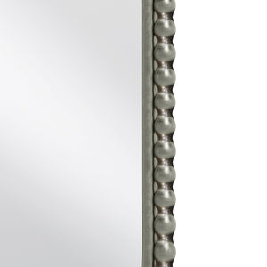 English Elm Iron Oval Retro Mirror with Antique Finish - Decorative Wall Hanging for Living Room & Entryway (Elegant) Silver W757P266577