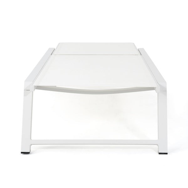 English Elm Christopher Knight Home® - Myers Chaise Lounge - Modern Outdoor Seating With Adjustable Backrest, Durable Aluminum Frame & Mesh 61407.00WWHIMP2