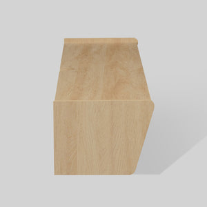 Floating Coastal Oak 70-Inch TV Stand - Minimalist Wall-Mounted Console with 5 Open Cubbies & Cord Management