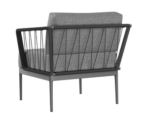 Sunpan Catania Armchair - Stylish Outdoor Seating with Eco-Friendly Materials and Weather-Resistant Design Dark Grey / Copacabana Grey