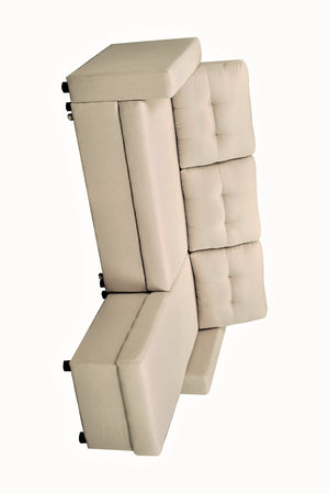 English Elm Convertible L-Shaped Sectional Sleeper Sofa Bed with Pull-Out Guest Bed, Space-Saving Modern Comfort Beige B2735S00016