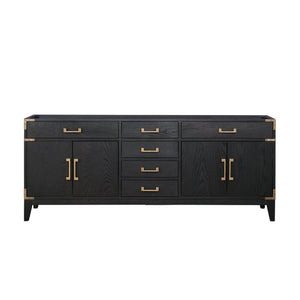English Elm Black Oak Double Bath Vanity – 80” Wide, Elegant Storage Solution For Modern & Transitional Bathrooms B2731P260960