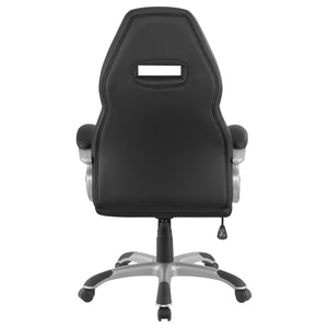 English Elm Bruce sleek Black Upholstered Adjustable Home Office Chair – Ergonomic Swivel, Rolling Casters, Timeless Comfort and Support B062P344908