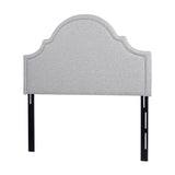 English Elm Catherine Upholstered Queen Headboard, Light Grey Polyester