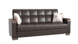 English Elm Primenest Zenaero Convertible Sofabed With Wood Trim & Storage - Stylish Comfort For Small Spaces B030P286542-GIGA